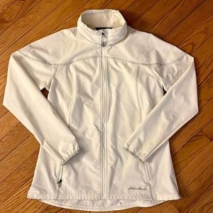 White Softshell Jacket by Eddie Bauer